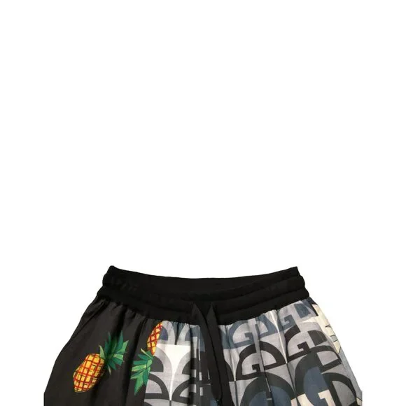 Dolce & Gabbana Multicolor Patchwork Linen Bermuda Shorts Mens Shorts